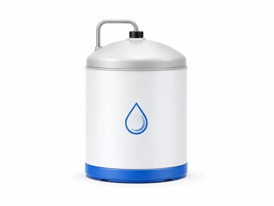 Sodium hypochlorite storage tank in the HydroPure system