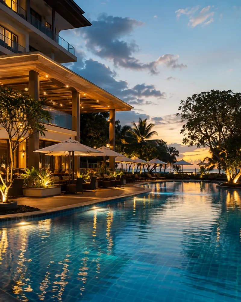 Hotels and swimming pools